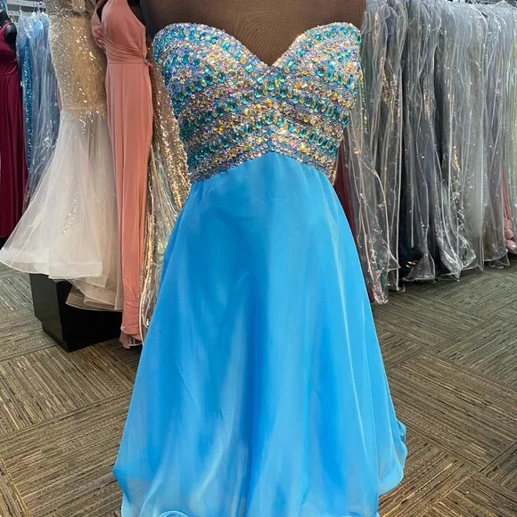 Mori Lee | Dresses | Morilee Blue Short Dress | Poshmark